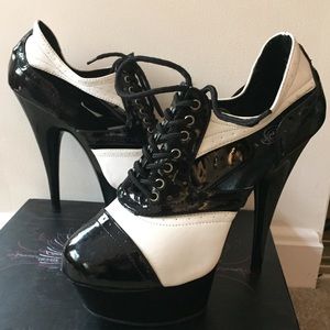 Demonia Pleaser Stiletto Heels - Patent Platforms